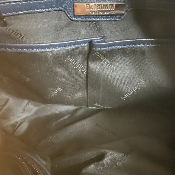 Baldinini perforated large navy leather bag - Picture 8 of 12